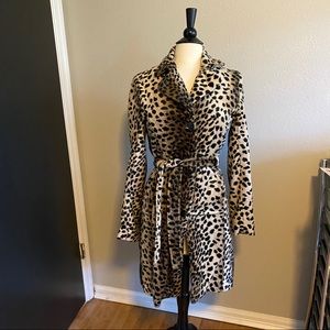 Faux Leopard Coat